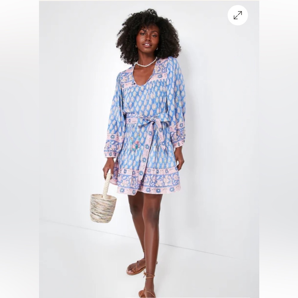 Floral Blue and Pink Dress